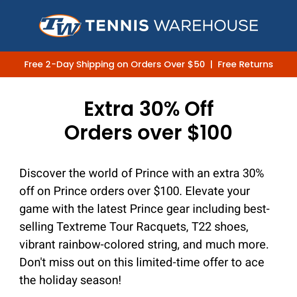 Tennis Warehouse - Latest Emails, Sales & Deals
