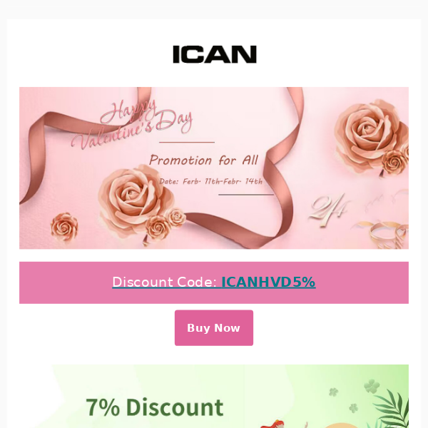 ICAN has an early Valentine's Day surprise for you!