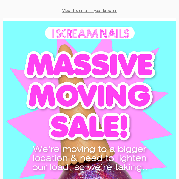 MASSIVE MOVING SALE ENDS SOON! up to 70% off everything!