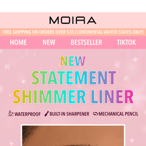 Our NEW Waterproof Shimmer Liner is here! ✨