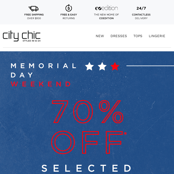 Long Weekend Chic | 70% Off* Selected Dresses This Memorial Day Weekend