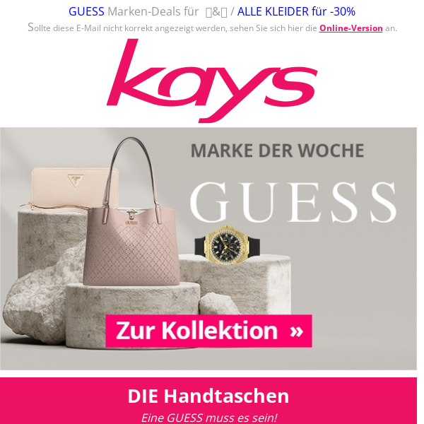 GUESS im Fokus - diese Woche wird's spannend!