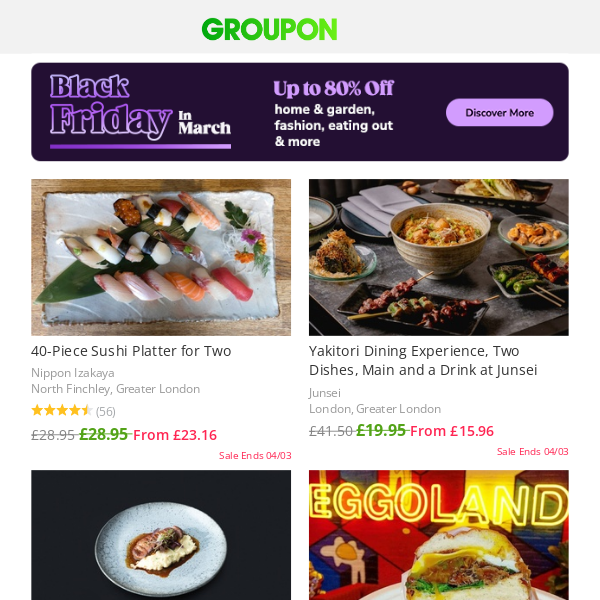 ⚡Up to 80% off restaurants near you! 24 hours left!