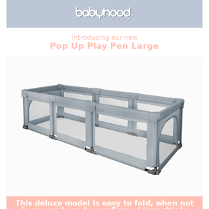 New product alert - Large Fold Up Play Pen