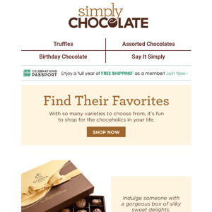 Explore the many moods of chocolate.