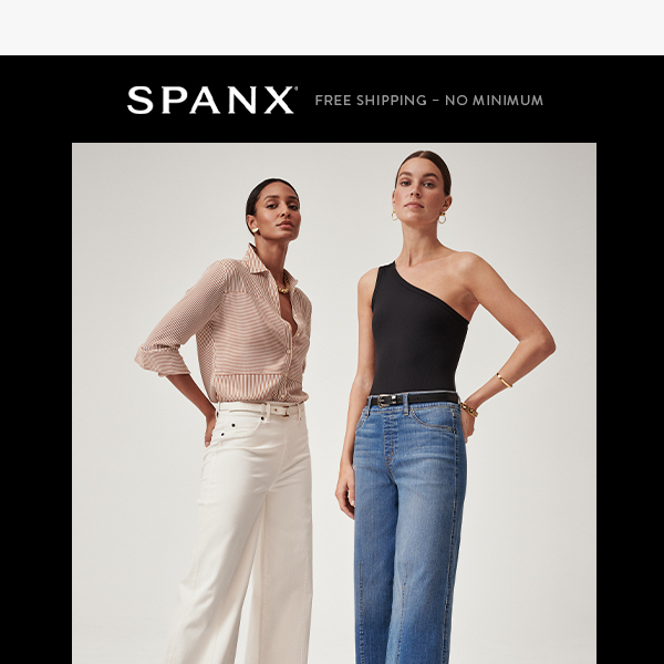 Spanx SPANX Seamed Front, Wide Leg Jeans, size Medium, Petite, NWT