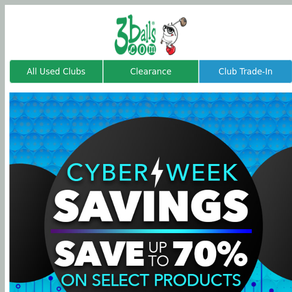 Don't Miss Savings on Used Clubs, Golf Tech, Balls & More
