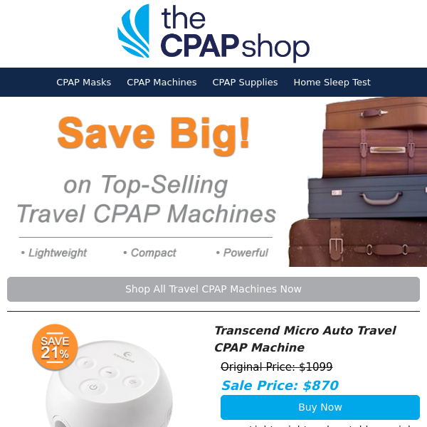 AirMini Travel CPAP vs Transcend Micro CPAP - The CPAP Shop