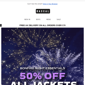 Explosive Offers - 50% Off Jackets 🎆