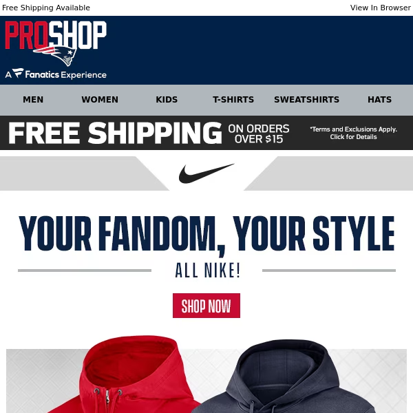 Set Your New Year Style In Patriots Nike Gear