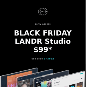 Our best offer yet—get LANDR Studio for $99 USD a year 🤑