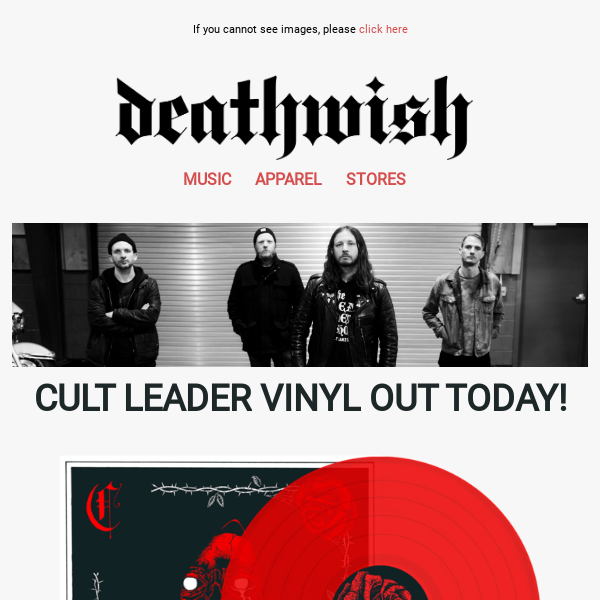 🥀 Cult Leader Vinyl Out Today, SSD Book, Khanate New Album & more!