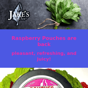 Jake's Raspberry Pouches Are Back!
