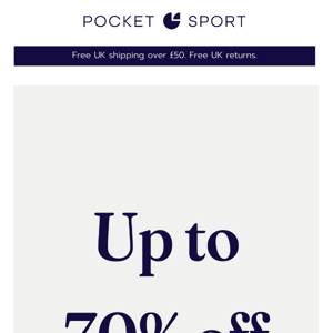 Up to 70% off  🤩