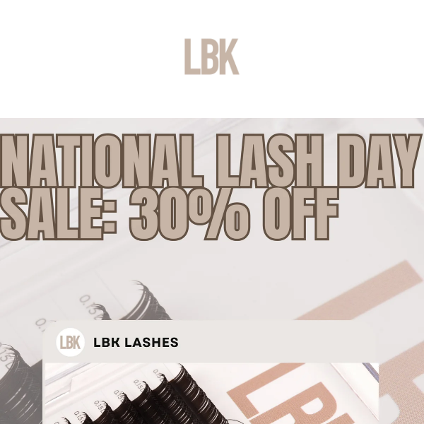 Its National Lash Day: 30% OFF 🤩