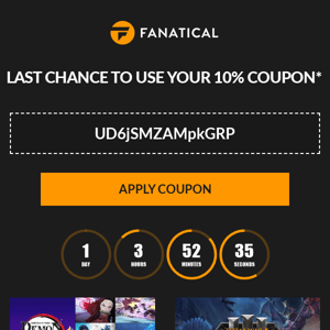 Limited time left to use your coupon!