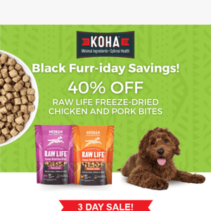 40% Off Freeze-Dried Pork and Chicken Bites 🚨🐶