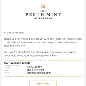 Welcome to The Perth Mint
