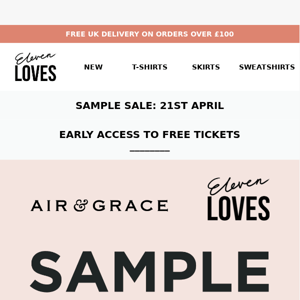 SAMPLE SALE! EARLY ACCESS 🌟