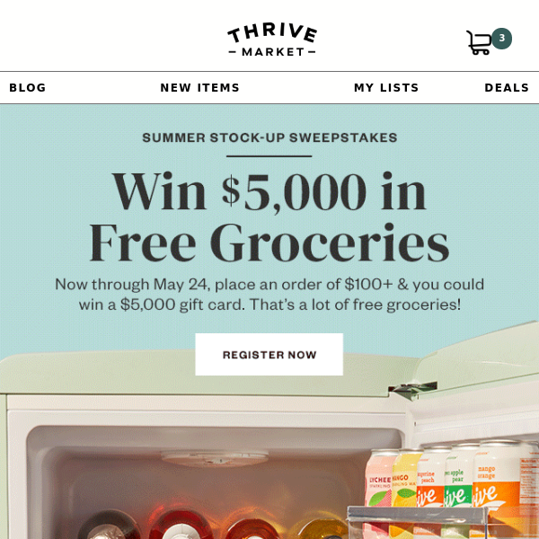 Here’s your chance to win $5,000 in free groceries 🥳