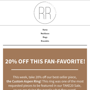 20% OFF THIS FAN FAVORITE👀