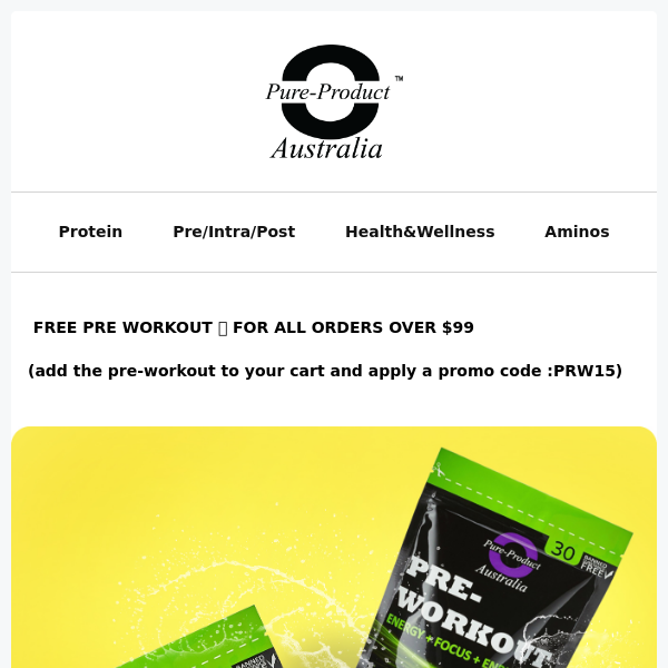 PRE WORKOUT  💪 FREE FOR ALL ORDERS OVER $99(code  :PRW15)