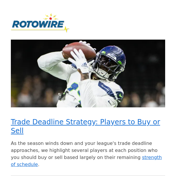 Fantasy Football Trade Deadline Strategy