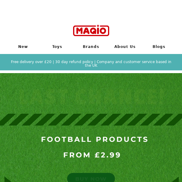 Buy football products from £2.99! ⚽🙌