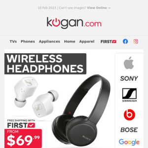 🎧 Sony, Sennheiser, Beats & More Wireless Headphones from $69.99!