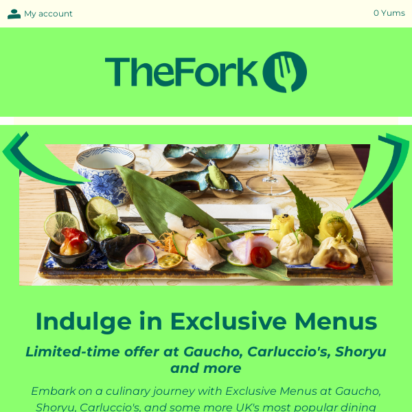 Savour Exclusive Menus at Top UK Groups