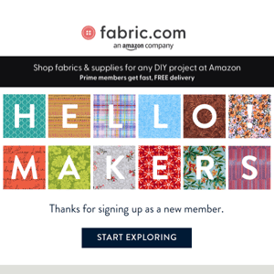 A first look at new arrivals, trendy fabrics, & sales! Welcome to  membership.