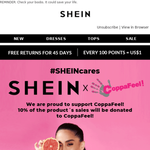 SHEIN x CoppaFeel!💗👙