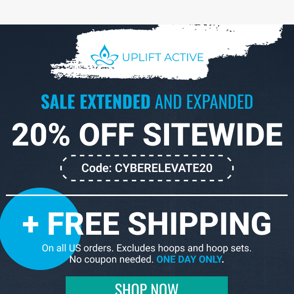 FREE Shipping added for one day only (+20% off)
