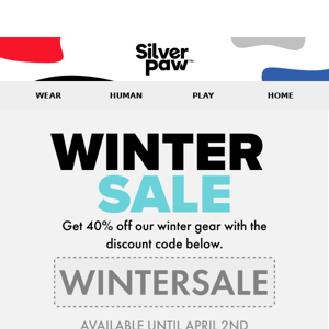 Winter Clearance 40%OFF