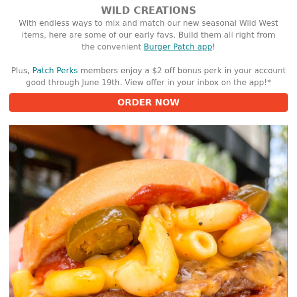 Wild Mac Burger + $2 Bonus Patch Perk