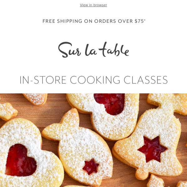 Make it homemade for the holidays—new classes.