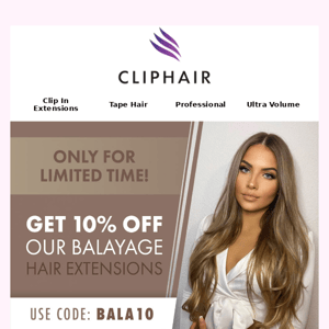 ❤️Just For Today: Get 10% off Our Balayage Hair Extensions