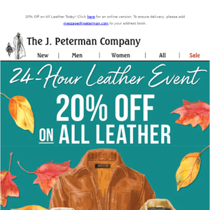 Our 24-Hour Leather Event Is On Now