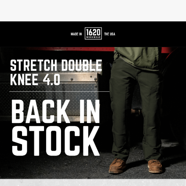 Back in Stock with New Colorways | Stretch Double Knee 4.0