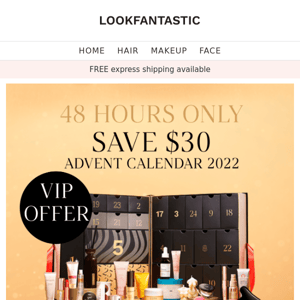 VIP Only.. $30 Off Advent Calendar