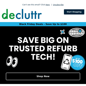 Save $100s on trustworthy refurb tech 👏📱