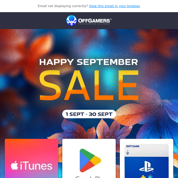 Happy September Sale