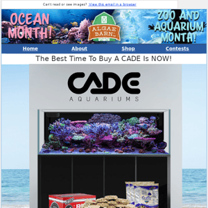 Huge Back in Stock Weekend! + Get a Free Tank Starter Kit With Any CADE