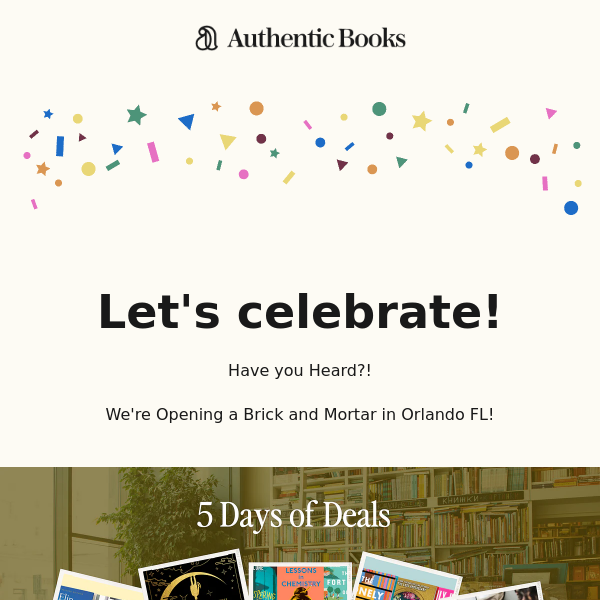 Authentic Books Here! 5 Days of Deals 🤩