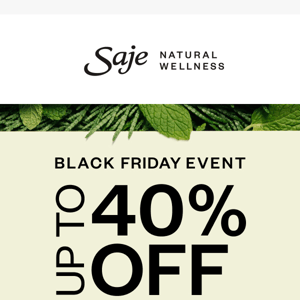 Up to 40% off wellness