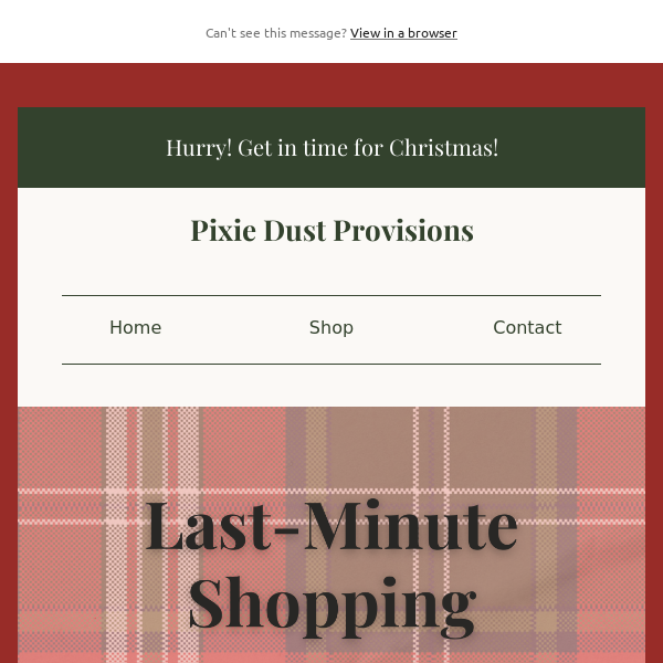 Hurry! Get gifts in time for Christmas!