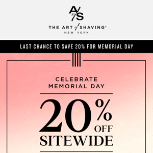 Last Call! Our Extended Memorial Day Sale Ends Tonight