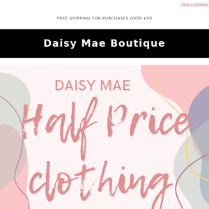 HALF PRICE Treats on Clothing