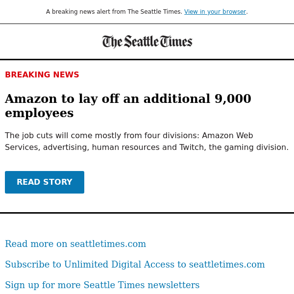 Breaking: Amazon to cut 9,000 more jobs