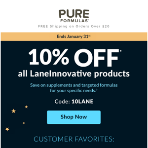 Extra savings: 10% OFF LaneInnovative products!